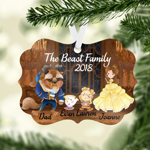 Beauty and the Beast Character Ornament