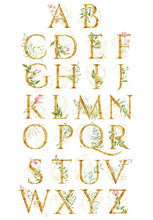 Load image into Gallery viewer, Geometric Gold and Floral Initial