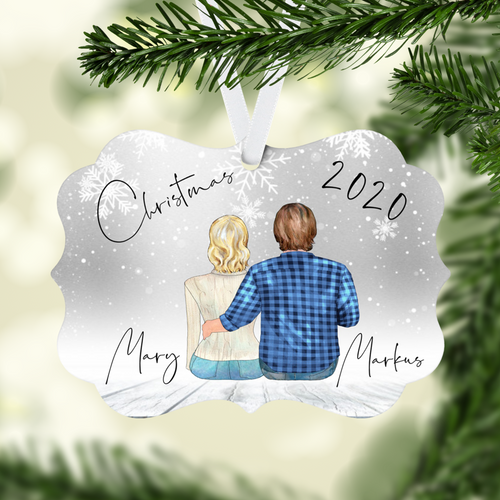 Winter Couples Personalized Ornament