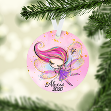 Load image into Gallery viewer, Girl's Fairy Personalized Ornament