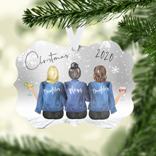 Load image into Gallery viewer, Mom & Daughters Personalized Ornament