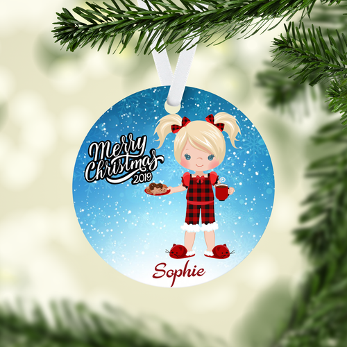 Kids Christmas Eve Personalized Ornament