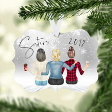 Load image into Gallery viewer, Sisters Personalized Ornament