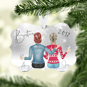 Besties Personalized Ornament