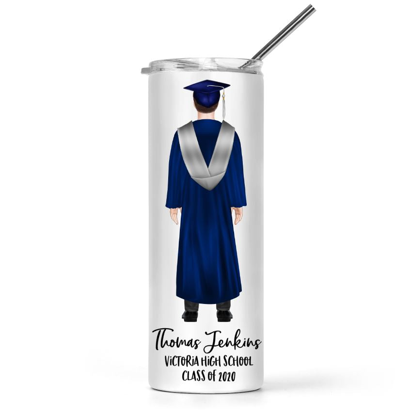 Customized Grad Tumbler -- Guys