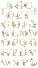 Load image into Gallery viewer, Gold and Floral Initial