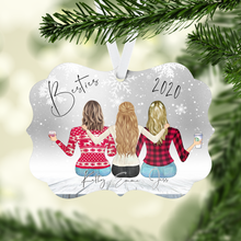 Load image into Gallery viewer, Besties Personalized Ornament