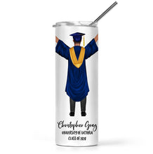 Load image into Gallery viewer, Customized Grad Tumbler -- Guys