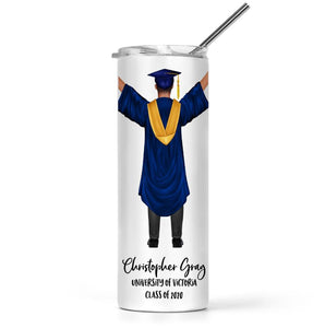 Customized Grad Tumbler -- Guys