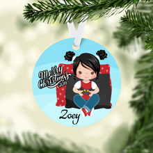 Load image into Gallery viewer, Gamer Kid Personalized Ornament