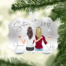 Load image into Gallery viewer, Sisters Personalized Ornament