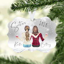 Load image into Gallery viewer, Sisters Personalized Ornament