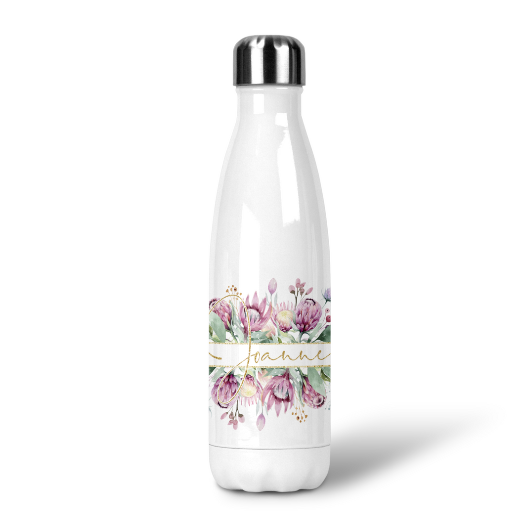 Split Floral with Gold Name